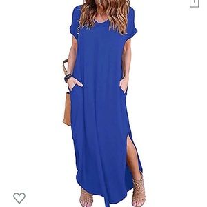 Royal Blue Loose Fitting Maxi